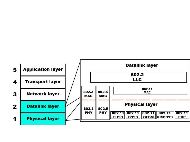 2.3.3 Wireless Lokal Area Networks sett ur TCP/IP-modellen Som beskrivet i föregående kapitel har TCP/IP-modellen en mängd olika lager. Sett ut ett IEEE 802 (se kapitel 2.