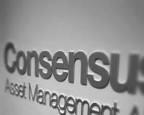 Consensus är ett, av Finansinspektionen, godkänt värdepappersbolag som är under stark tillväxt och expansion CONSENSUS ASSET MANAGEMENT AB VD: Patrik Soko www.consensusam.