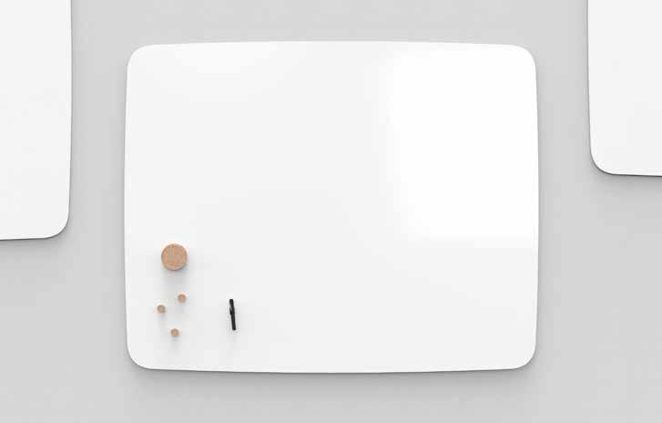 Skrivtavlor - Whiteboard Air Flow whiteboard Skrivtavla med rundade former och fasade vita kanter istället för traditionell ram.