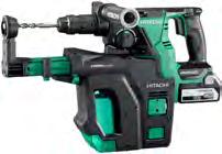 KOMBIHAMMARE 18V DH 18DBML (5,0AH) Verktygsfäste SDS-plus Kapacitet betong 26 mm Varvtal obel. 0-1.050/min. Vibrationsnivå m/s 2 14,5 Slagenergi 2,6 Joule Vikt 5,8 kg.
