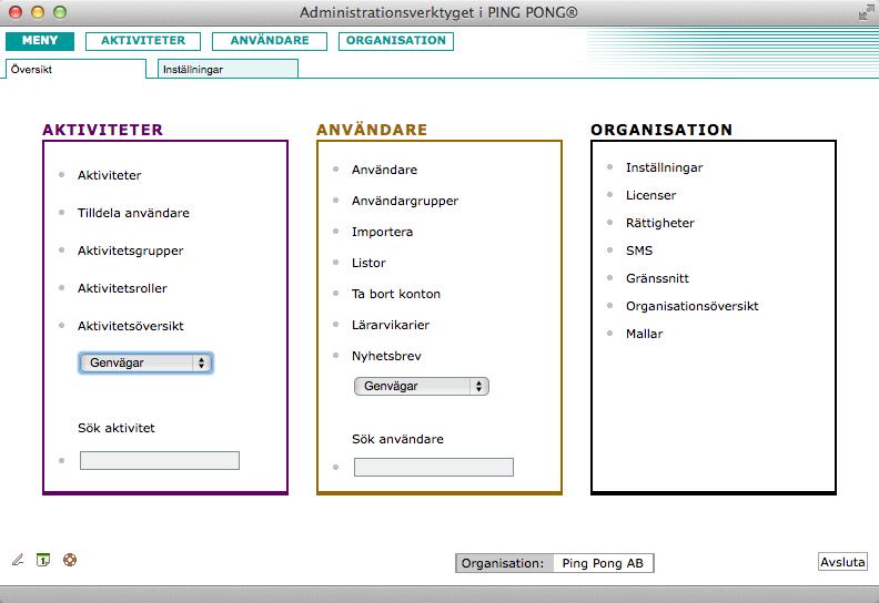 Sida 9/276 Introduktion till administration i Hjärntorget I Hjärntorgets administrativa verktyg arbetar administratörer med övergripande inställningar för hur systemet ska användas och se ut i er