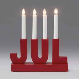 (678409) 962871 LJUSSTAKE 4 LJUS Rödlackerat trä.