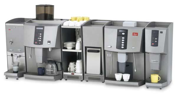 MELITTA HELAUTOMATISKA KAFFEBRYGGARE Melitta MZD mjölkoch sockerdispenser Melitta C2000 plus kaffemaskin Melitta MC5 CW koppvärmare Melitta MC5-EF specialkaffemaskin Melitta MC5 SD chokladmaskin