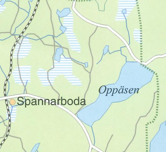 Oppäsen, Spannarboda/Finnåker. Fiske i naturvattnen Oppäsen, samt Spaden. Här finns abborre, gädda och vitfisk.