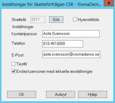 S i d a 24 Gör inställningen Fyll i inställningsbilden eller kontrollera de redan ifyllda uppgifterna.