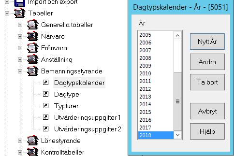 S i d a 47 6 Övrigt Kalender 2017 levererades med tabellerna september 2015 och kompletterades i tabellerna för november 2015.