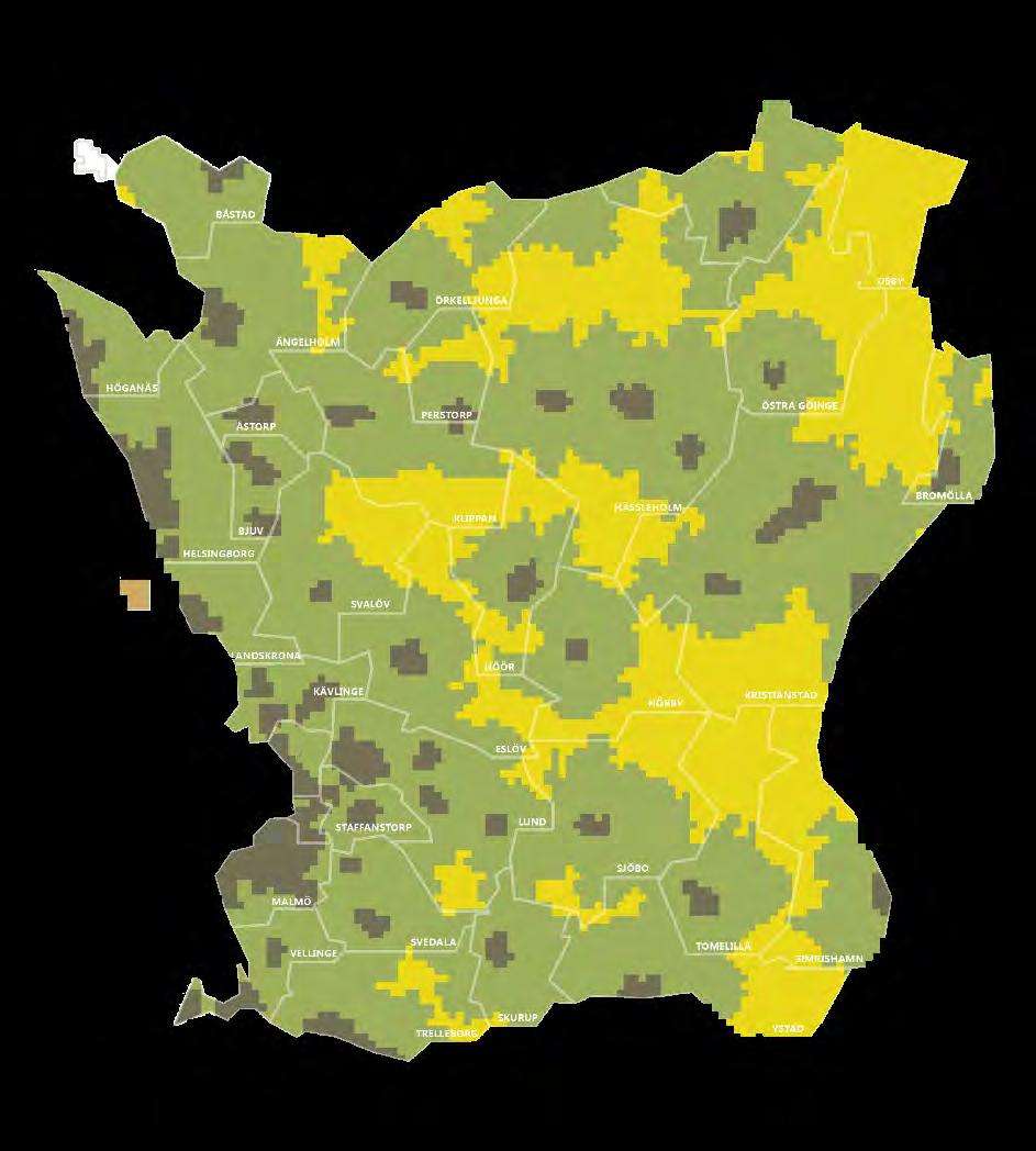 Stad och land STAD 77% av Skånes totala