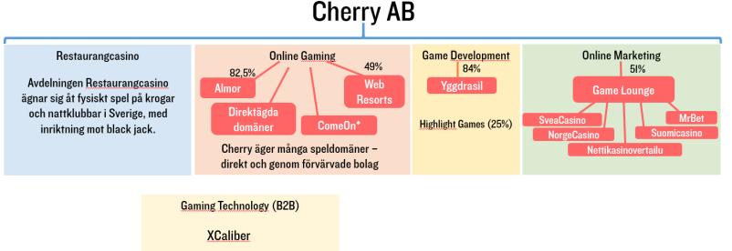 Nedan är en övergripande bild av Cherrys olika verksamhetsområden.