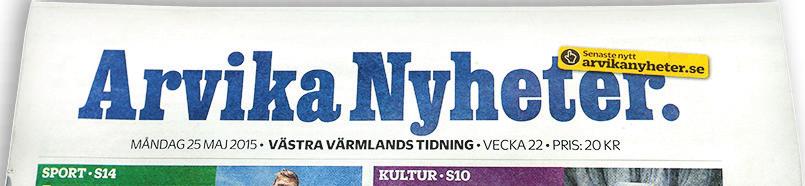 VÄST-paketet Med en annons i Västra Värmland når du som annonsör 40.000 läsare enligt Sifo Orvesto. Upplaga 9 800 ex.