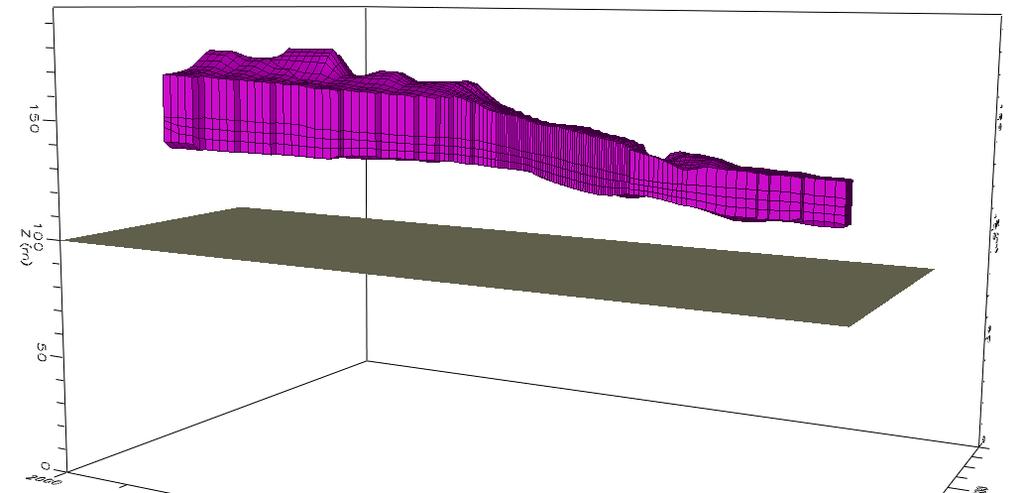 repo001.docx 2012-03-29 3.3 Numerisk modell Modellen är konstruerad med ett semi-uniformt grid med 4 beräkningslager.