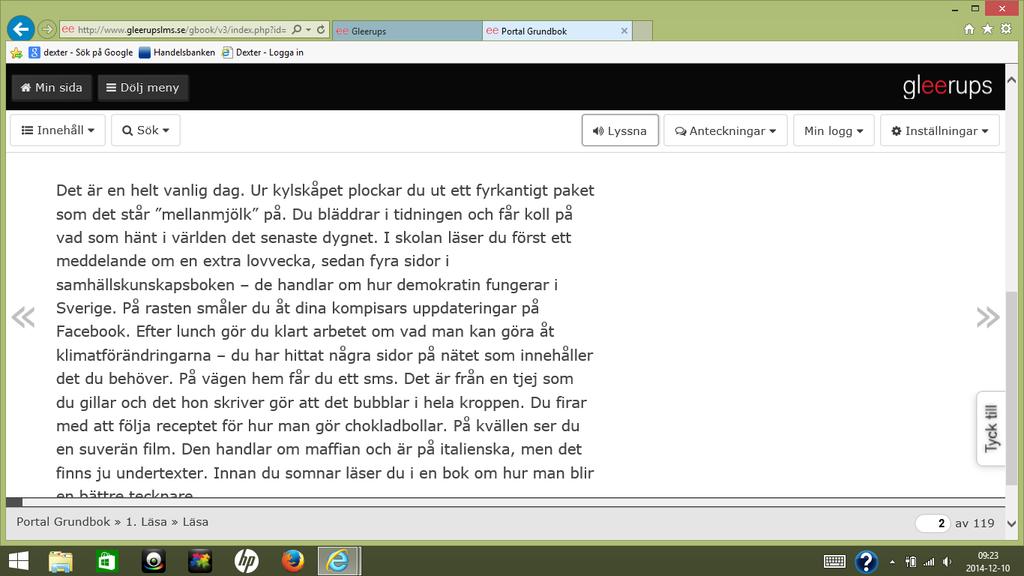 ljudfil och en bild i form av en pojke som läser tidningen.