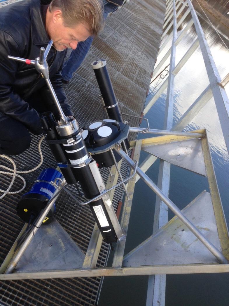 7 Hydrodynamisk strömningsmätning vid fartygspassage Turbiditetsmätningar längs Göta älv har visat ökade turbiditetsvärden efter fartygspassager och det har spekulerats i vad de olika mönstren beror