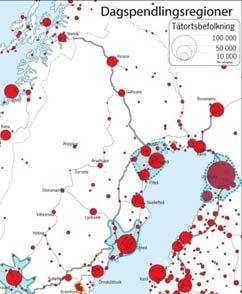 Järnvägsnätet Brister & Utmaningar Regionförstoring och Kompetenskapacitet Lokala arbetsmarknadsregioner som öar längs