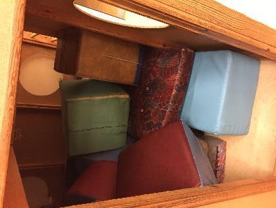Madrasser och andra möbler på förskolor är gamla, med skumgummikärnor och med plastöverdrag. Skumgummi och plastöverdrag som tillverkats före 2004 kan innehålla ämnen som idag är förbjudna.