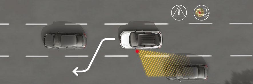 Multikollisionsbroms Trötthetsvarnare 20 Multikollisionsbromsen saktar automatiskt ner