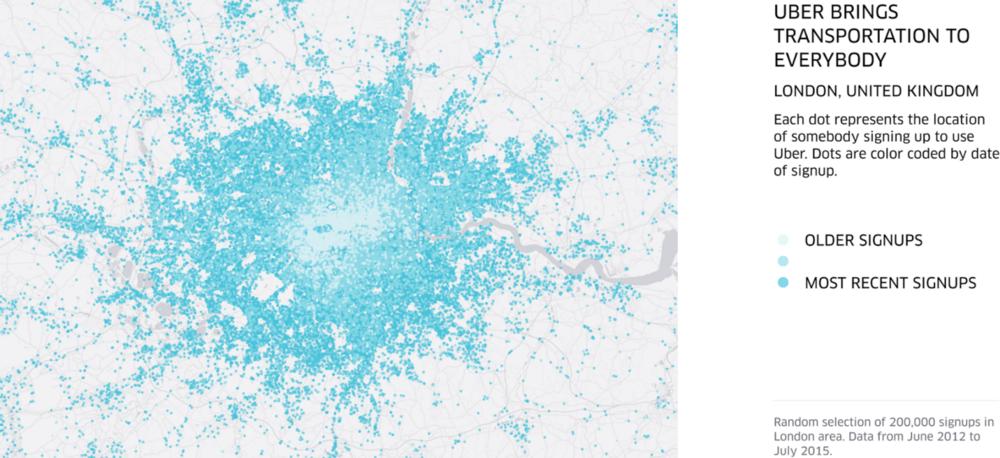 färdmedel annars inte sträcker sig. Detta illustreras bland annat i New York City och London.