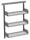 Välj hyllmaterial och kulör 3 sektioner med 5 hyllor i varje sektion, utförande i björk och grafitgrå 1st 10028-T103 1st S199130813-T103