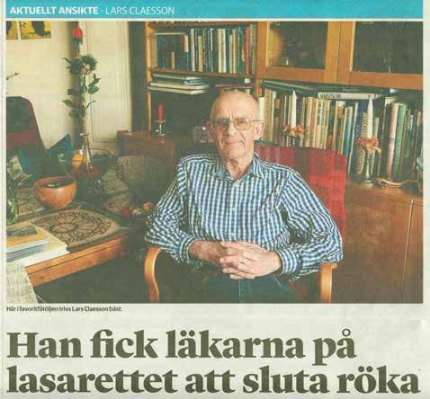 VISIR AKTUELLT Lars Claesson har fyllt 80 VISIR har en aktiv medlem i Lund. Han har agerat mot nedskräpningen av fimpar, och han sprider information om VISIR nästan överallt där han kommer åt.
