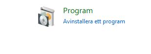 Leta upp programet och klicka nu på det program som du vill avinstallera. Du kommer antagligen få upp nedanstående bild, klicka då på knappen Avinstallera Variant 2 Högerklicka på Start-knappen.