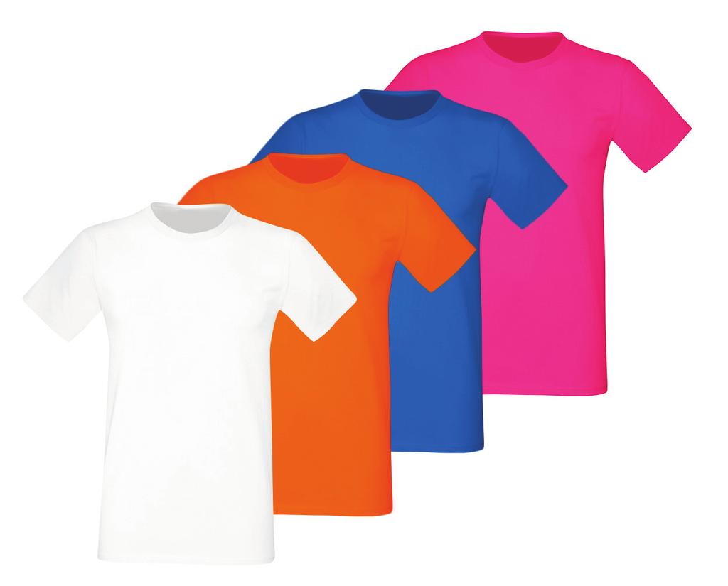 CLASSIC T-SHIRT T-shirt med modern passform i herr, dam och barnmodell. Skön t-shirt tillverkad i 100 % bomull. Vikt: Vit tröja 160 g/m², färgad tröja 165 g/m².