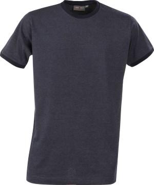 JAMIE Mac One 2534017 Melerad modern T-shirt i blandvara med enfärgad hals och ärmmudd. Dubbelsöm i ärmisättning. Något kortare och mer kroppsnära modell med tajtare ärm.