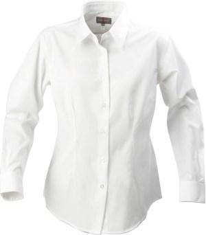 EMELIE 2523003 Lättskött figursvängd damblus med präglade