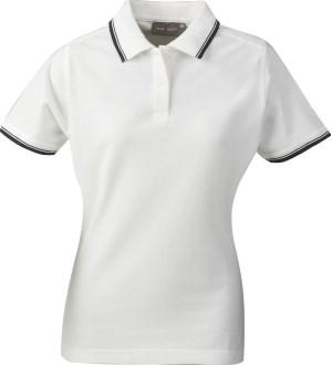 YVONNE 2525008 Klassisk figursvängd dampiké med två kontrastränder i kragen samt i ärmavslut.