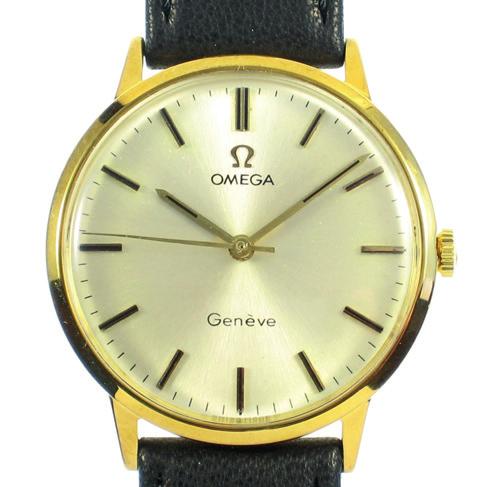 Omega Genève Chronometer Officially Certified. Manuell i 18k guld. Centrumsekund. Kaliber 602 med 17 stenar. Schweiz 1968. Diam 33 mm 6.300:- 46.
