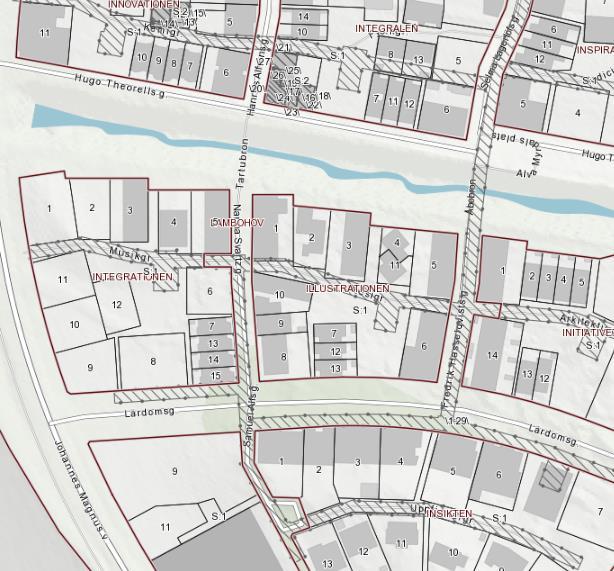 Detaljplan för Vallastaden att säkerställa det eftersträvade FIB Merparten av flerbostadsfastigheterna i kvarteren har fib när det gäller