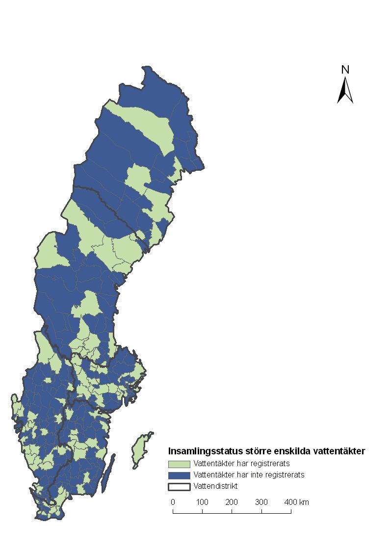 Sveriges geologiska undersökning 15(18) I Vattentäktsarkivet finns möjlighet att lagra information om större enskilda vattentäkter, det vill säga enskilda anläggningar som försörjer 50 personer eller