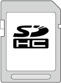 Använd ett klass 4 eller högre kompatibelt SD-kort (2 GB) för videoinspelning SDHC-kort 0 Använd ett klass 4 eller högre