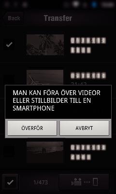 på ÖVERFÖR 0 Tryck på Monitor för att återgå till övervakningsskärmen 0
