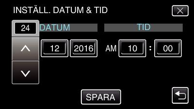 Komma igång Inställning av klockan STÄLL IN DATUM/TID!