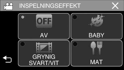 Inspelning Spela in bilder på spädbarn (BABY) Fångar en mjuk och mild bild genom att göra ansiktstonen ljusare medan den rödaktiga nyansen behålls, vilket förbättrar den hudförskönande effekten och