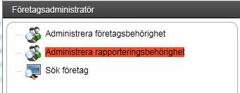 För att lägga till en rapportör söker man fram användaren via dess mejladress. Det måste vara samma mejladress som den tilltänkta rapportören själv har registrerat i Behörighetshanteringen.