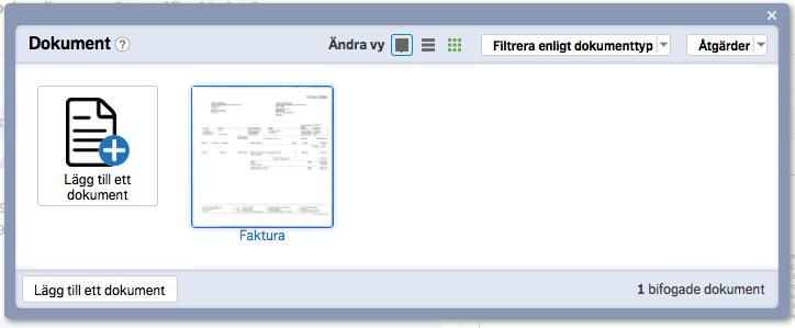 Sidan 11/15 Du får först upp rutan Dokument. Klicka på ikonen Lägg till ett dokument. Du får upp följande ruta där du först väl- jer under vilken katalog du vill spara din bilaga.