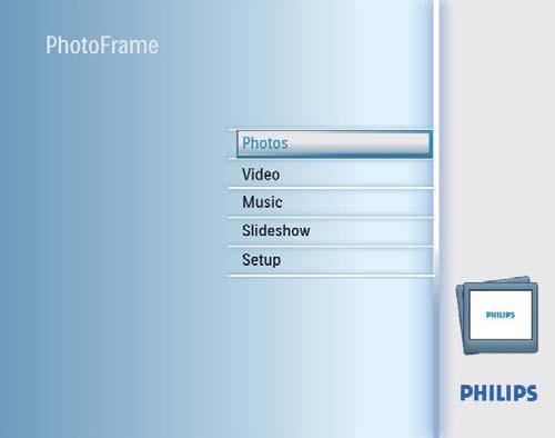4 Använda din Digital PhotoFrame Visa foton Kommentar Du kan endast visa JPEG-foton i PhotoFrame.