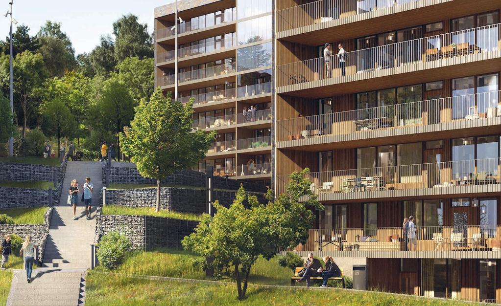 Välkommen till Brf Varptråden åt två väderstreck. Möjlighet finns att glasa in terassen för att ytterligare förlänga säsongen.