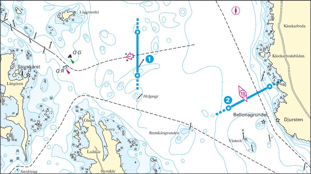 St1 - s Öregrundsgrepen N 1 ) Forsmark 60 23,35 N 018 20,15 E 60 22,75 N 018 20,15 E Forsmark - Öregrundsgrepen 80/15/4,5 80/15/4,5 a 2 ) Öregrundsgrepen N 60 22,30 N 018 22,70 E 60 22,60 N 018 23,85