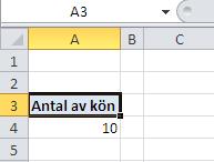 Detta ger en tabell med följande utseende: Att få veta det totala antalet värden är dock i regel inte särskilt intressant, utan det man vill ha är förstås en