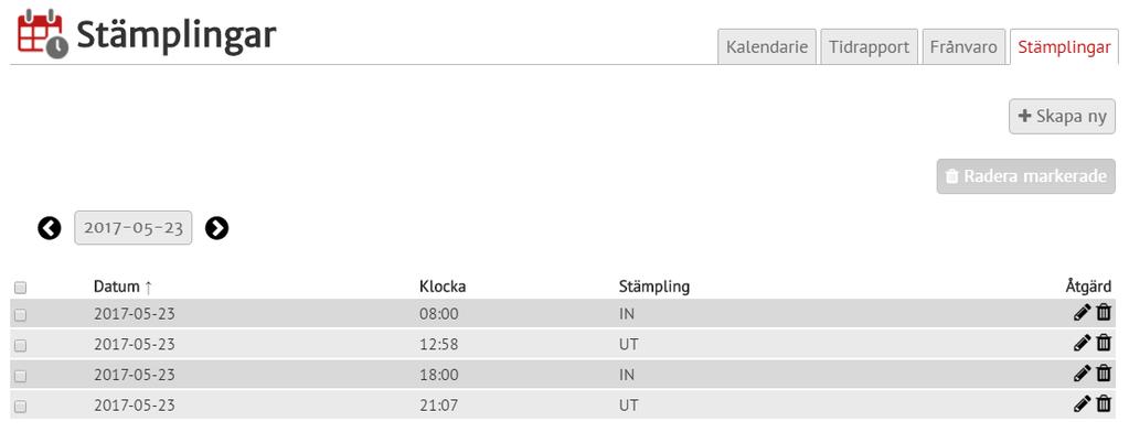 Çrona Portal Tidregistrering Resultatenheter Du kan även stämpla på en eller flera resultatenheter och brukare, om så angetts i Crona Lön.