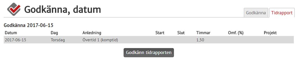 Godkänna och attestera Çrona Portal välja, så återgår dagarna till status Ej godkänd. Gör därefter dina rättningar och godkänd dagarna igen.