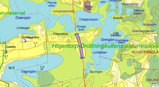 Hotarter Saknas Ovanliga arter Vägsträckan är rik på lundväxter såsom hässleklocka, nässelklocka, ormbär, rödblära och stinksyska. Skogsvicker och underviol förekommer i stora mängder.