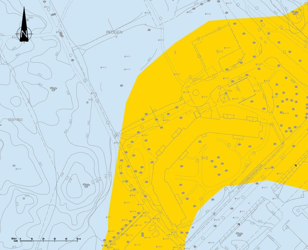 Figur 2 Jordartskarta från SGU:s WMS-tjänst. 6 Utsättning / Inmätning Koordinatsystemet är kopplat mot Sweref 99 16 30 i plan och RH 2000 i höjd.