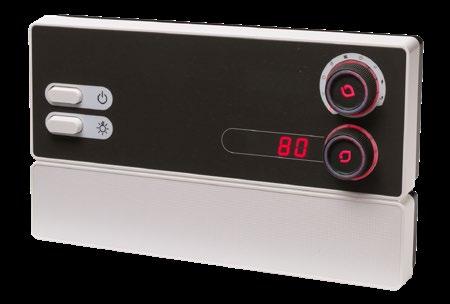 Med Pro-panelen kan man styra bastuns temperatur, och tillsammans med ett Combiaggregat också justera önskad fuktighet.