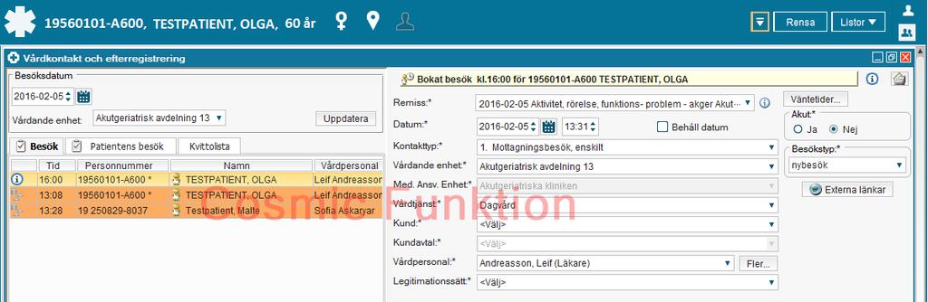 LANDSTINGET KRONOBERG 2016-03-15 5 (17) Bokstaven i i en ring markerar att här finns information till kassapersonalen. Sätter man muspekaren över symbolen kan man läsa informationen.