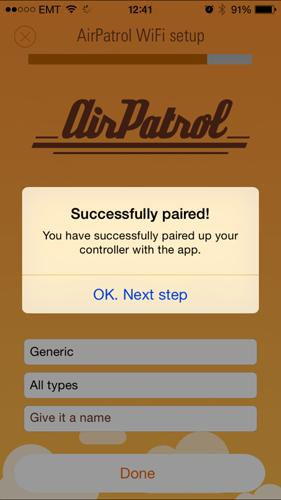 Inställning av AirPatrol WiFi 2.