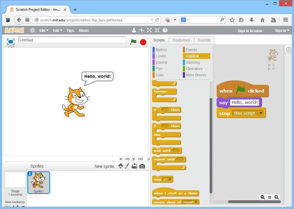 LEARN TO CODE eller CODE TO LEARN Scratch, skapat genom Mitchel