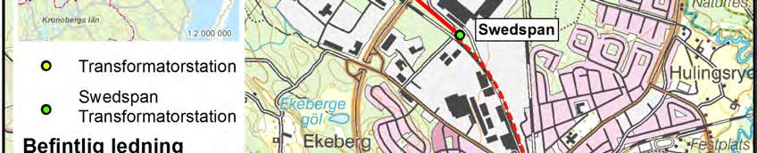 Kraftledningen utgörs av luftledning på en del av sträckan, och markkabel på en del. Syftet med ledningen är att förse industrier samt centrala Hultsfred med elektricitet.