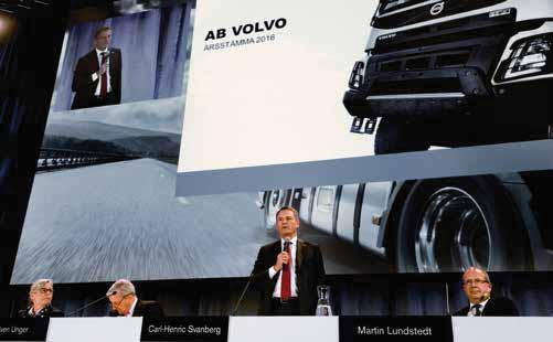 BOLAGSSTYRNING BOLAGSSTYRNINGSRAPPORT 2016 1 Aktier och aktieägare 2 Bolagsstämma AB Volvo är ett avstämningsbolag, vilket innebär att bolagets aktiebok förs av Euroclear Sweden AB.